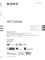 Sony XAV-63 User manual