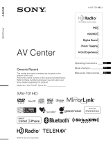 Sony XAV-701HD Owner's manual