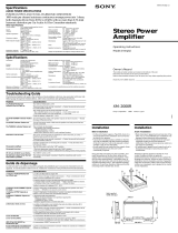 Sony XM-2000R User manual