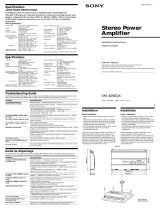 Sony XM-405EQX User manual