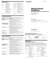 Sony XM-460GTX User manual