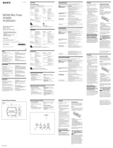 Sony XM-ZZR3301 Operating instructions