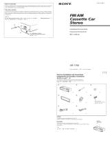 Sony XR-1750 User manual