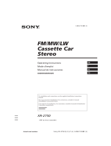 Sony XR-2750 User manual