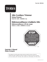 Toro 10" Cordless Trimmer User manual