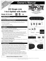 Tripp Lite DVI Video Splitter/Booster w/Audio B116-A03 User manual