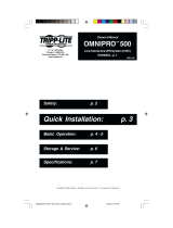 Tripp Lite OmniPro500 User manual
