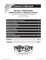 Tripp Lite OmniSmart OMNIVS800 User manual