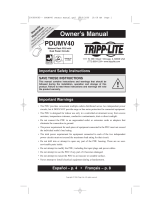 Tripp Lite TRIPP.LITE PDUMV40 User manual