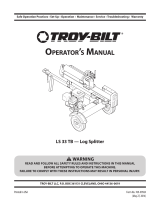 Troy-Bilt TB 33 LS Deluxe Hydraulic Log Splitter User manual
