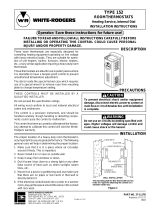 White Rodgers TYPE 152 User manual