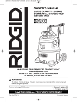 RIDGID RV2400A Installation guide