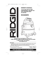 RIDGID RV2400HF Installation guide