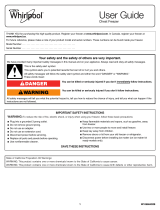 Whirlpool WZC3115DW Owner's manual