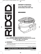 RIDGID WD4080 User manual