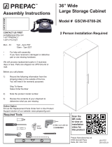 Prepac GSCW-0707-2K Operating instructions