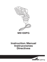 Cooper Lighting MS100PG User manual
