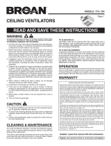 Broan 784 User manual