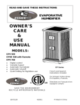 Aircare EP9 700 Owner's manual