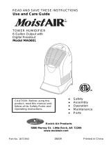 MoistAir MA0601 User guide