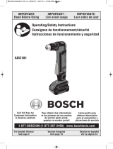 Bosch ADS181-101 User manual