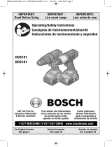 Bosch HDS181-02 User manual