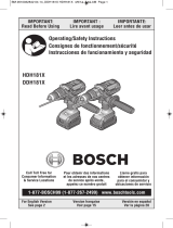 Bosch DDH181X-01 User manual