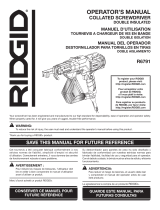 RIDGID ZRR6791 User manual