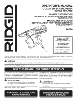 RIDGID ZRR6790 User guide