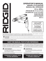 RIDGID R71111 User guide