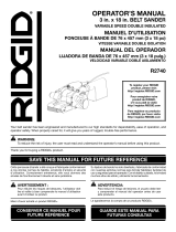 RIDGID Heavy Duty Variable Speed 3" X 18" Belt Sander User manual