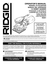 RIDGID 1/4" Sheet Sander User manual