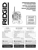 RIDGID R84084B User manual