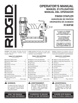 RIDGID 1 1/2” Finish Stapler User manual