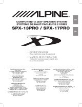 Alpine SPX-17PRO Owner's manual