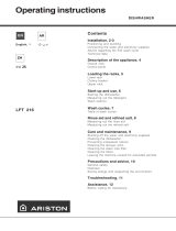 Ariston LFT 216 A TW.R User guide