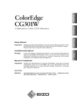 Eizo COLOREDGE CG301W Owner's manual