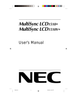 NEC MultiSync® LCD1510V Owner's manual