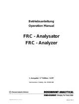 Rosemount NGA 2000 FRC Analyzer Module-1st Ed. Owner's manual
