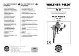 WALTHER PILOT PILOT Misch-N 24 320 Operating instructions