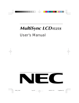 NEC MultiSync® LCD1525S Owner's manual