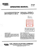 Lincoln Electric Invertec V300-Pro Operating instructions