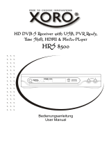 Xoro HRS 8500 Owner's manual