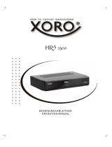 Xoro HRS 2500 Owner's manual