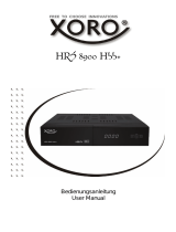 Xoro HRS 8900 Hbb  Owner's manual