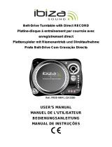 Ibiza Sound Draaitafel met USB/SD opname mogelijkheid (FREEVINYL) User manual