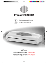 Rommelsbacher VAC200 Premium Owner's manual
