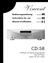 VINCENT CD-S8 Owner's manual