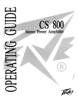 Peavey CS 800 Stereo Power Amplifier User manual