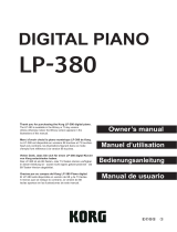 Korg LP-380 Owner's manual